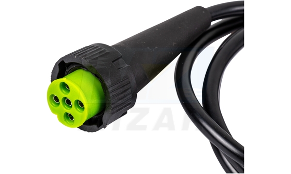 Bajonetový konektor 5PIN zelený kabel 1m 5x0,5mm2 Kamar