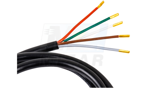 Bajonetový konektor 5PIN zelený kabel 1m 5x0,5mm2 Kamar