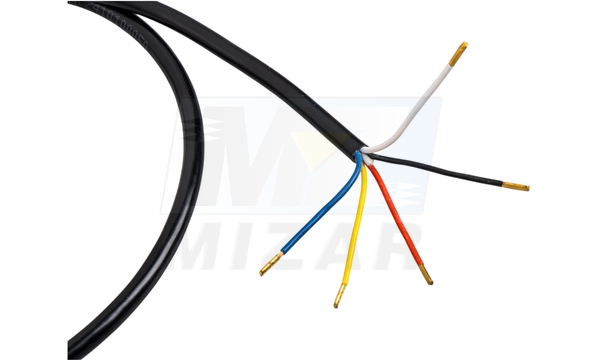 Bajonetový 5pinový kabel žlutý 1m 5x0,5mm2 Kamar