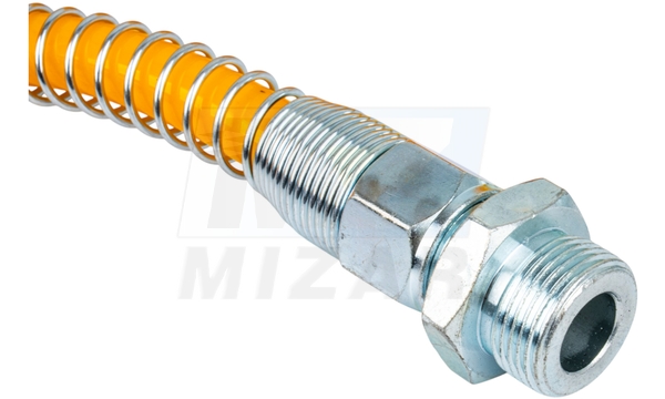 Spirálová pneumatická hadice 6m | vnější závit M22x1,5mm | žlutá | polyuretanová