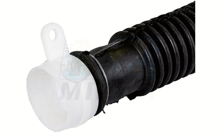 Gumená hadica 580mm, rukoväť dole, sejačka Poznaniak 3045560020