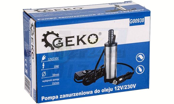 Ponorné olejové čerpadlo 12V 230V 38mm auto Geko prodejna MIZAR