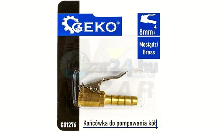 Mosadzná hubica na hustenie pneumatík Geko 8mm