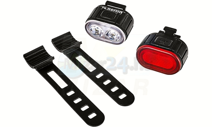 Vodotesné USB svetlo na bicykel IPX4, predná + zadná sada