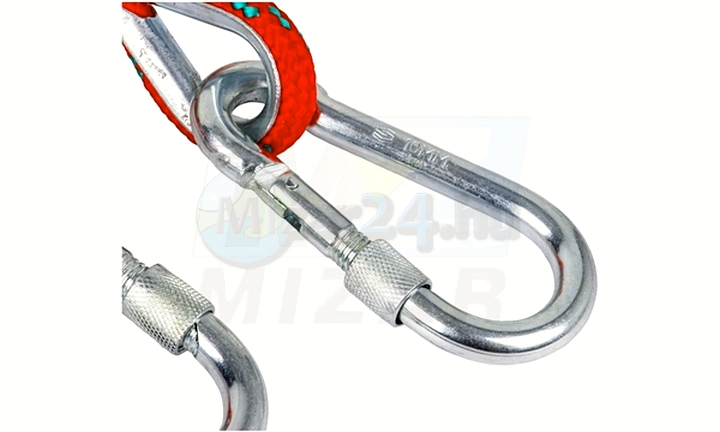 Polypropylénové kotviace lano 3m 10mm karabíny 10x100mm pozinkované